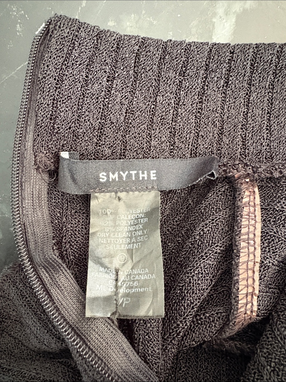 SMYTHE Women’s Black Ruffle-Trim Knit Dress size S - Picture 4 of 4